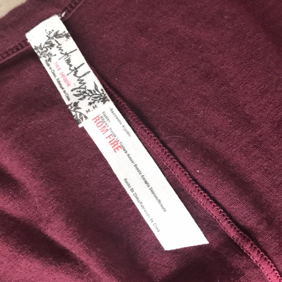 Free People Easy Peasy Scoop Neck Bodysuit {Wine}M - Picture 6 of 7